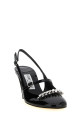 JIMMY CHOO 'Белинда' с открытой пяткой, черные BELINDASB70PATBLACK