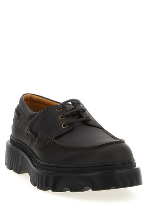 Шкіряні човникові туфлі коричневі TOD'S XXM24L0JP00UFSS808 Шкіряні човникові туфлі коричневі TOD'S XXM24L0JP00UFSS808