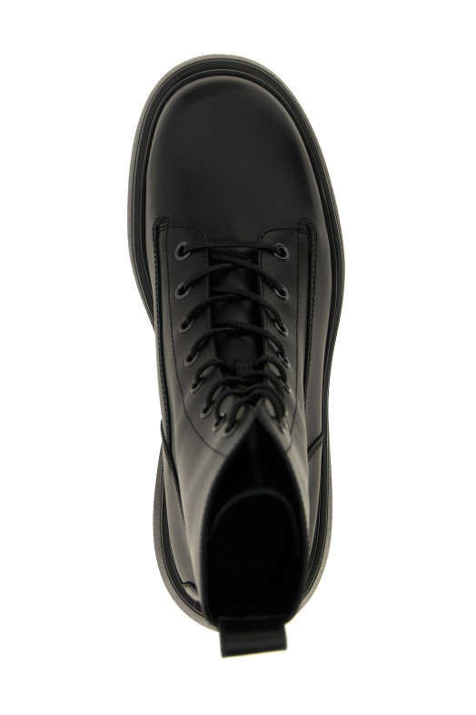 Leather combat boots Black