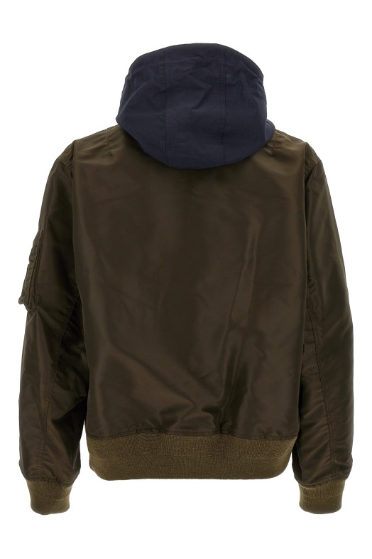 Hooded nylon bomber jacket Multicolor Hooded nylon bomber jacket Multicolor