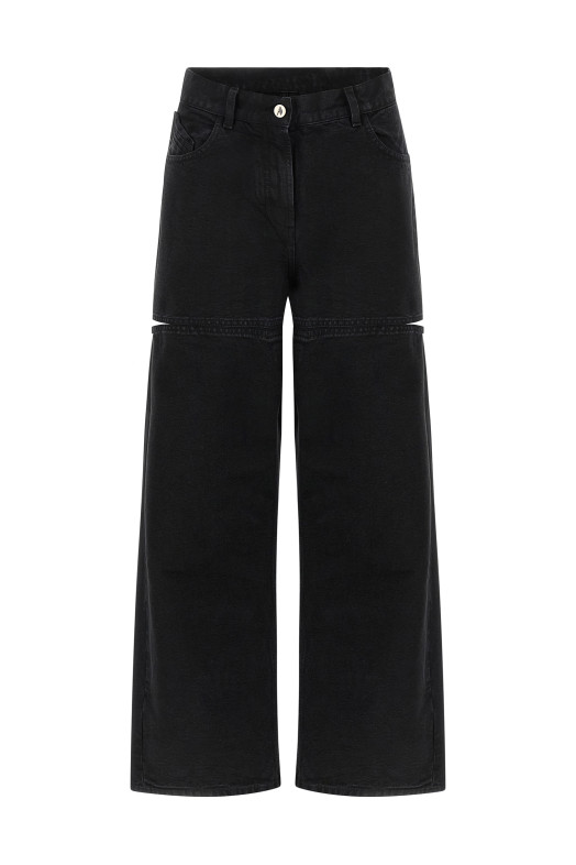 Cut-out jeans Black Cut-out jeans Black
