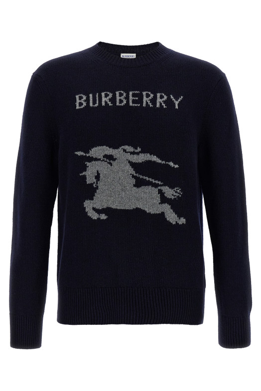 Logo intarsia sweater Blue Logo intarsia sweater Blue