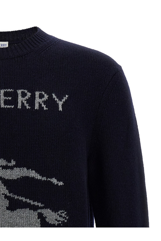 Logo intarsia sweater Blue Logo intarsia sweater Blue