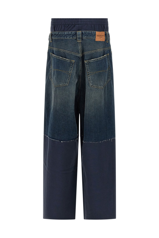 Джинсы с вставками для бега Blue BALENCIAGA 831646TSW714011 Джинсы с вставками для бега Blue BALENCIAGA 831646TSW714011