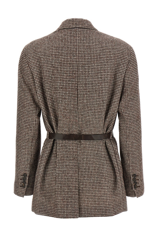 Houndstooth blazer Brown