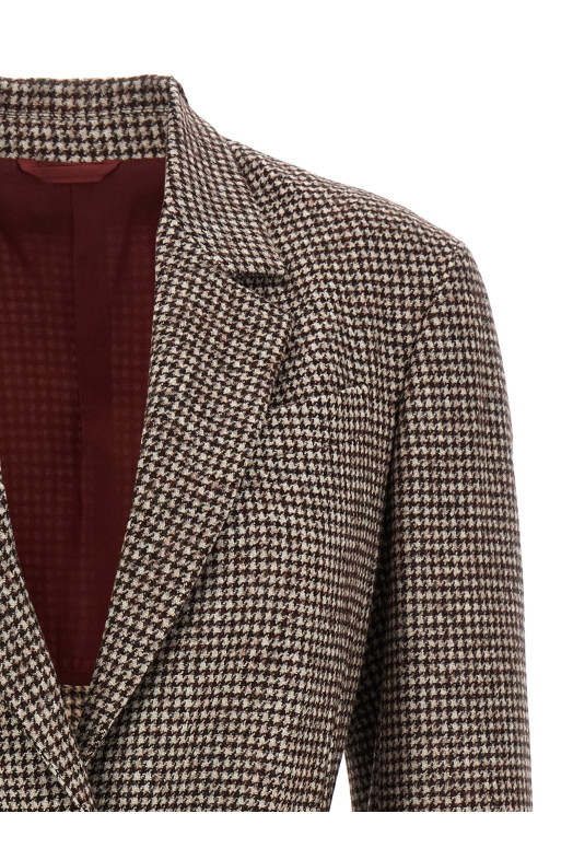 Houndstooth blazer Brown