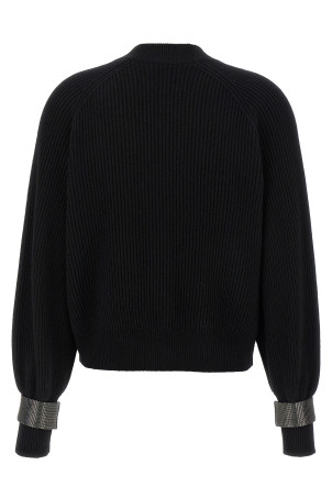 Кардиган з манжетами Monile Чорний BRUNELLO CUCINELLI M12723306C101 Кардиган з манжетами Monile Чорний BRUNELLO CUCINELLI M12723306C101