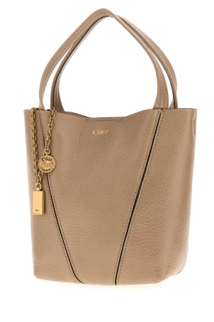 Кожаная сумка для покупок Spin небольшая Cappuccino CHLOE (CH25SS812N84) CHLOÉ Кожаная сумка для покупок Spin небольшая Cappuccino CHLOE (CH25SS812N84) CHLOÉ