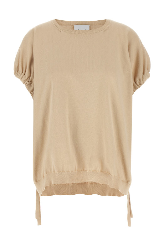 Трикотажна футболка бежева NUDE 1101E25010243 Трикотажна футболка бежева NUDE 1101E25010243