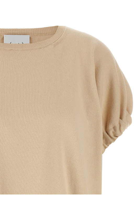 Трикотажна футболка бежева NUDE 1101E25010243 Трикотажна футболка бежева NUDE 1101E25010243