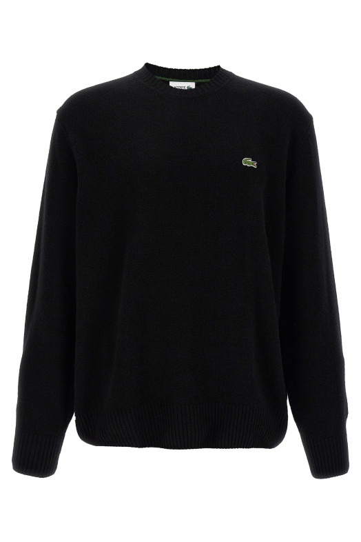 Светр з логотипом, чорний LACOSTE AH2916031 Светр з логотипом, чорний LACOSTE AH2916031