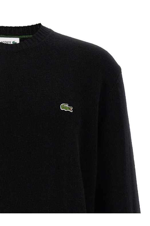 Светр з логотипом, чорний LACOSTE AH2916031 Светр з логотипом, чорний LACOSTE AH2916031