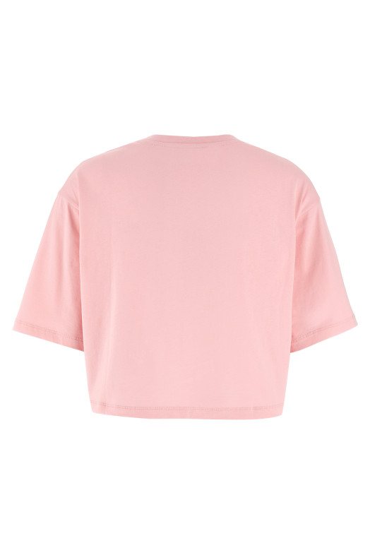 Футболка с обрезанным логотипом Розовый BALMAIN BF1EE020BB02OHV