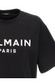 Футболка с логотипом, черная BALMAIN BF1EE020BB02EAB