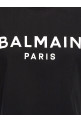 Футболка с логотипом, черная BALMAIN BF1EE020BB02EAB
