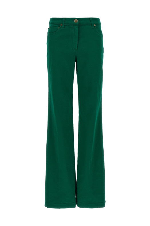 Хлопковые брюки Зеленые ETRO WRNB0026AV689V0402