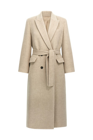 Double-breasted coat Beige