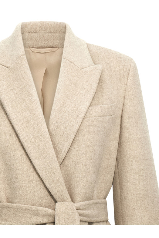 Двобортне пальто Бежеве BRUNELLO CUCINELLI MD5329893C001 Двобортне пальто Бежеве BRUNELLO CUCINELLI MD5329893C001