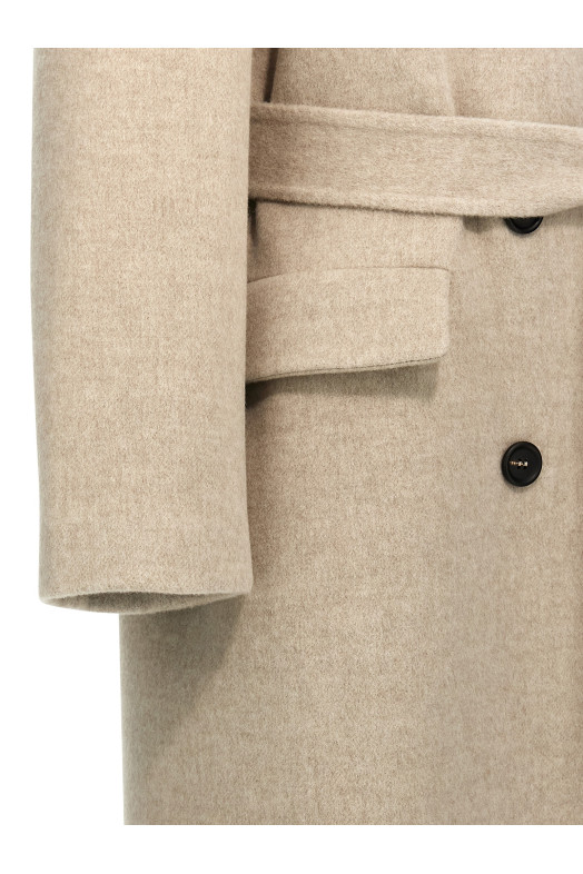 Двобортне пальто Бежеве BRUNELLO CUCINELLI MD5329893C001 Двобортне пальто Бежеве BRUNELLO CUCINELLI MD5329893C001