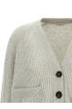 Кардиган с воротником-хомутом Gray BRUNELLO CUCINELLI M12723306C2719 Кардиган с воротником-хомутом Gray BRUNELLO CUCINELLI M12723306C2719