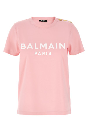 Gold button t-shirt Pink