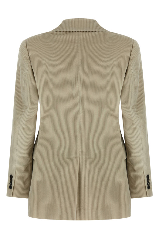 Бархатный блейзер Бежевый BRUNELLO CUCINELLI MA1807540C2430 Бархатный блейзер Бежевый BRUNELLO CUCINELLI MA1807540C2430