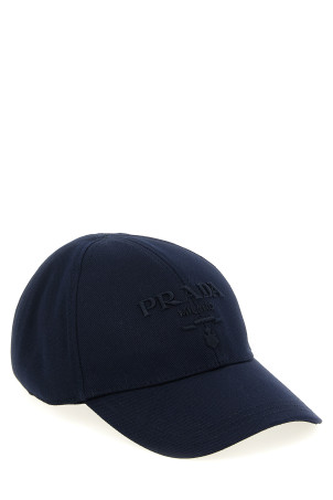 Кепка с вышитым логотипом Синяя PRADA 2HC2742CXLF0008 Кепка с вышитым логотипом Синяя PRADA 2HC2742CXLF0008