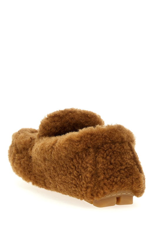 Мокасины из овчины Коричневые PRADA 1DD087FZF05MPDF098L Мокасины из овчины Коричневые PRADA 1DD087FZF05MPDF098L