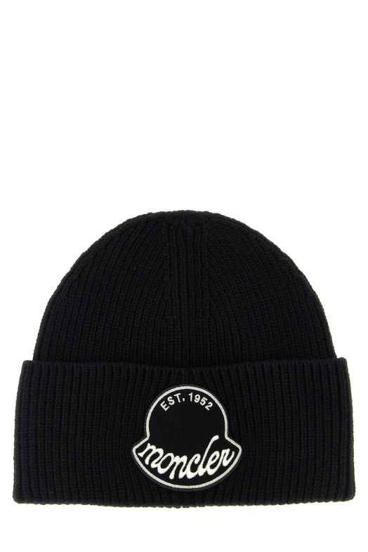 Шапка з логотипом, чорна MONCLER K20913B00029M1242999 Шапка з логотипом, чорна MONCLER K20913B00029M1242999
