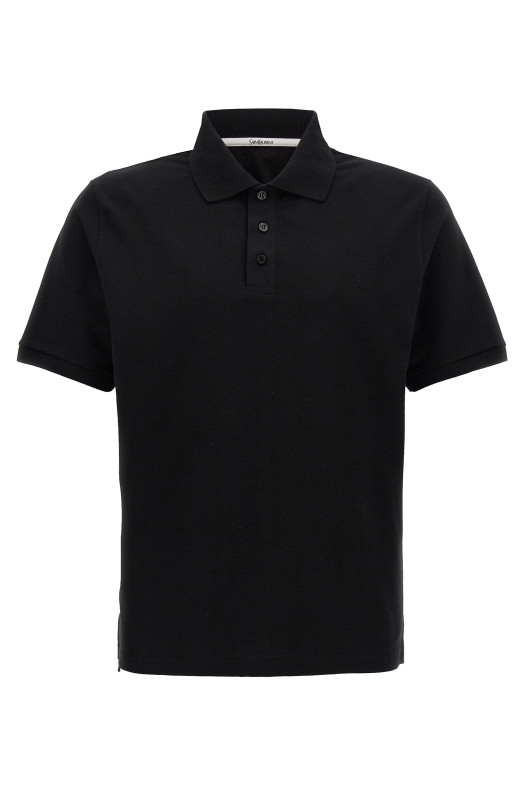 Logo embroidery polo shirt Black Logo embroidery polo shirt Black