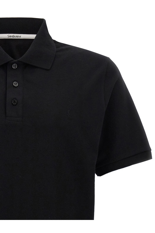 Logo embroidery polo shirt Black Logo embroidery polo shirt Black