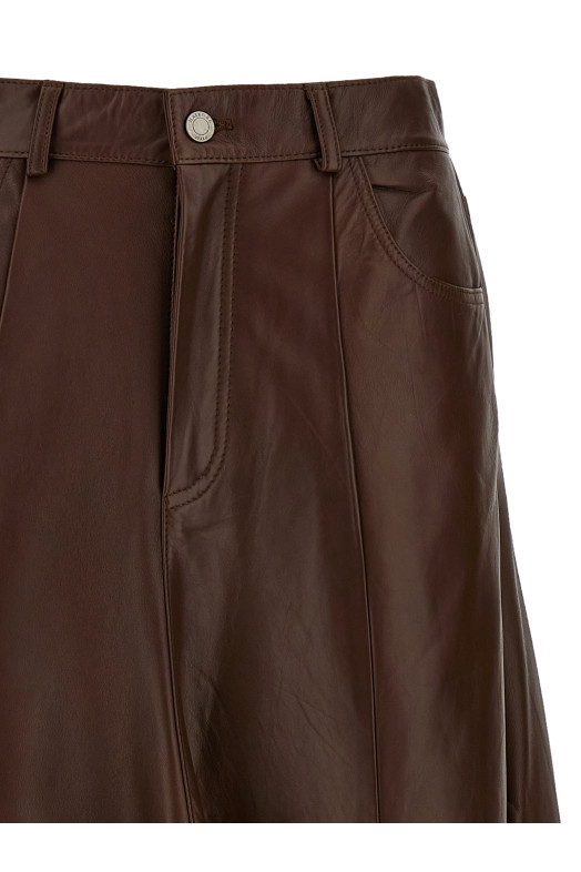 'Mid Serenity Leather' skirt Brown