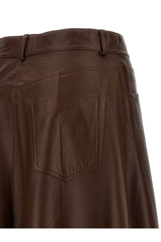 'Mid Serenity Leather' skirt Brown