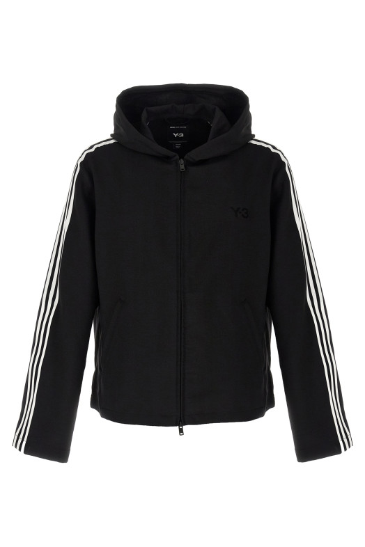 'Y-3 3-Stripes' hoodie Black-grey 'Y-3 3-Stripes' hoodie Black-grey