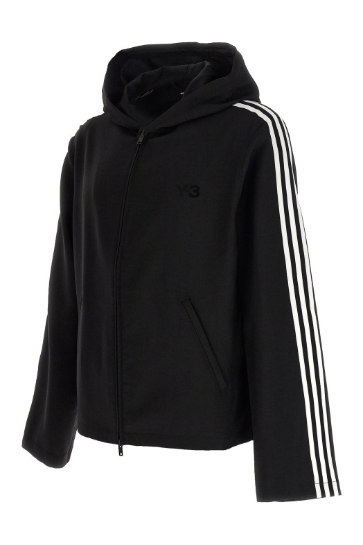 'Y-3 3-Stripes' hoodie Black-grey 'Y-3 3-Stripes' hoodie Black-grey