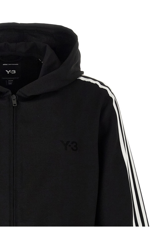 'Y-3 3-Stripes' hoodie Black-grey 'Y-3 3-Stripes' hoodie Black-grey