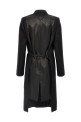 Satin insert double-breasted coat Black Satin insert double-breasted coat Black