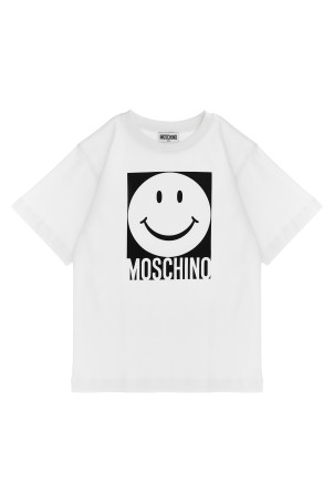 Футболка з принтом Чорно-сіра MOSCHINO KID TEEN HSM05GLAA01BIANCOOTTICO Футболка з принтом Чорно-сіра MOSCHINO KID TEEN HSM05GLAA01BIANCOOTTICO