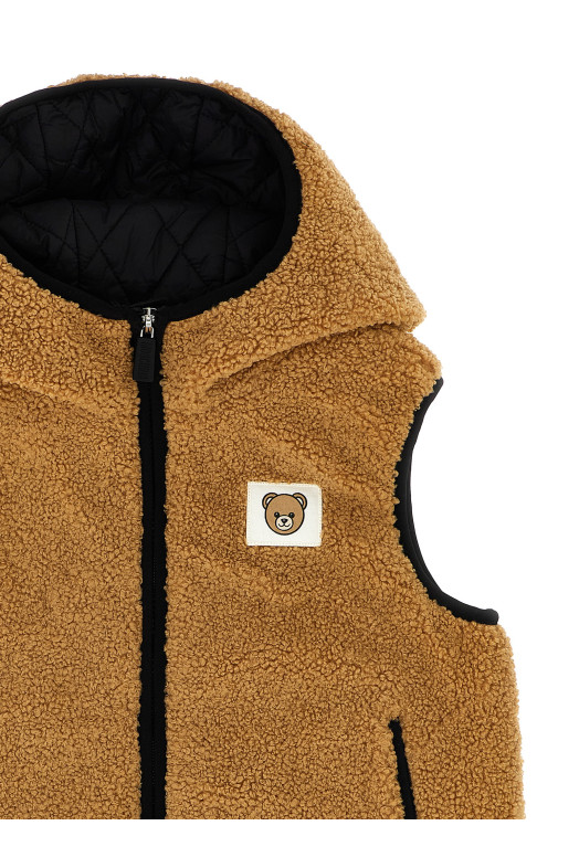 Жилетка Moschino Teddy Bear з шерлінгу, коричнева HUS05DLIA00BEARBROWN Жилетка Moschino Teddy Bear з шерлінгу, коричнева HUS05DLIA00BEARBROWN