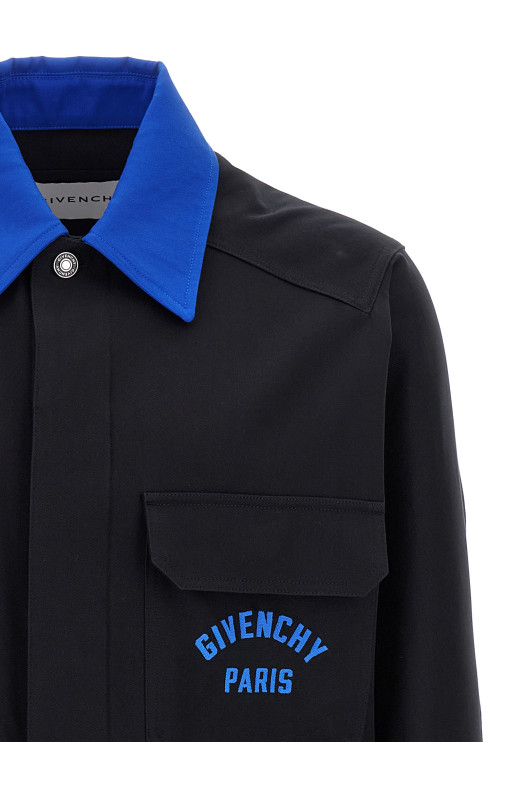 Logo embroidery overshirt Blue Logo embroidery overshirt Blue