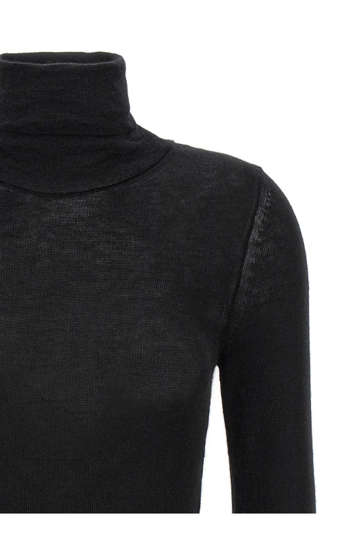 Шелковый кашемировый свитер с высоким воротником Черный TOM FORD MAK1332YAX752LB999 Шелковый кашемировый свитер с высоким воротником Черный TOM FORD MAK1332YAX752LB999