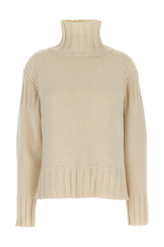 Ribbed detail sweater White Ribbed detail sweater White
