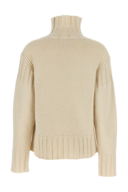 Ribbed detail sweater White Ribbed detail sweater White