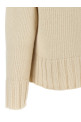 Ribbed detail sweater White Ribbed detail sweater White