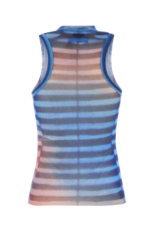 Printed tulle The Air tank top JEAN PAUL GAULTIER (2503WTO332M005P) Printed tulle The Air tank top JEAN PAUL GAULTIER (2503WTO332M005P)