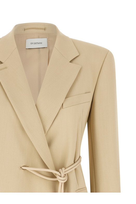 SPORTMAX 'Glassa' жакет-пальто Бежевый 2522046031600002