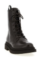 'Shiny Loop Detail' combat boots Brown