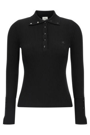 'Classic Rib' polo shirt Black 'Classic Rib' polo shirt Black