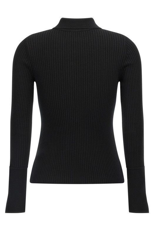 'Classic Rib' polo shirt Black