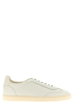 Deer leather sneakers White
